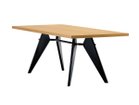 【ヴィトラ/Vitra / GOODS】のEM Table / EM ターブル ウッド 天板:ベニヤ / ナチュラルオーク、脚部:ディープブラック、サイズ:幅180cm|ID: prp329100000002566 ipo3291000000037089492