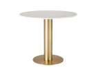 【トム ディクソン/Tom Dixon / GOODS】のTube Base + White Marble Top Round 900 / チューブ ベース + ホワイトマーブルトップ ラウンド 900 ブラス|ID: prp329100000002801 ipo3291000000030254937