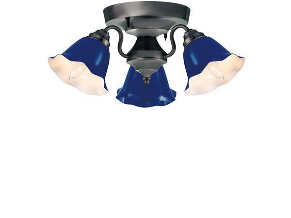 【フライミー ファクトリー/FLYMEe Factory / GOODS】のCUSTOM SERIES 3 Ceiling Lamp × Mini Wave Enamel / カスタムシリーズ 3灯シーリングランプ × ミニエナメル(ウェーブ) インテリア・キッズ・メンズ・レディースファッション・服の通販 founy(ファニー) 　送料無料　Free Shipping　アンティーク　Antique　ウェーブ　Wave　エナメル　Enamel　ガラス　Glass　ホーム・キャンプ・アウトドア・お取り寄せ　Home,Garden,Outdoor,Camping Gear　家具・インテリア　Furniture　ライト・照明　Lighting & Light Fixtures　シーリングライト　Ceiling Light　器具本体:ビンテージメタル、シェード:ネイビー|ID: prp329100000002820 ipo3291000000007916502