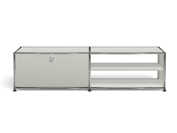 【ユーエスエム/USM / GOODS】のUSM Haller TV Board / USMハラー テレビボード W / D / H:1523 / 373 / 390mm ドロップダウンドア × 1、ディバイダーシェルフ × 1 インテリア・キッズ・メンズ・レディースファッション・服の通販 founy(ファニー) 　コレクション　Collection　シンプル　Simple　スタイリッシュ　Stylish　ニューヨーク　New York　ボックス　Box　おすすめ　Recommend　ホーム・キャンプ・アウトドア・お取り寄せ　Home,Garden,Outdoor,Camping Gear　家具・インテリア　Furniture　テレビボード・テレビ台　TV Stand　テレビボード　Tv Board　ライトグレー(海外取り寄せ)|ID: prp329100000002950 ipo3291000000030168472