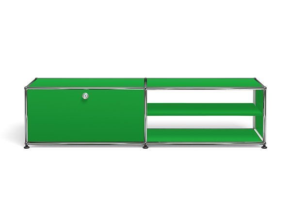 【ユーエスエム/USM / GOODS】のUSM Haller TV Board / USMハラー テレビボード W / D / H:1523 / 373 / 390mm ドロップダウンドア × 1、ディバイダーシェルフ × 1 インテリア・キッズ・メンズ・レディースファッション・服の通販 founy(ファニー) 　コレクション　Collection　シンプル　Simple　スタイリッシュ　Stylish　ニューヨーク　New York　ボックス　Box　おすすめ　Recommend　ホーム・キャンプ・アウトドア・お取り寄せ　Home,Garden,Outdoor,Camping Gear　家具・インテリア　Furniture　テレビボード・テレビ台　TV Stand　テレビボード　Tv Board　USM グリーン(海外取り寄せ)|ID: prp329100000002950 ipo3291000000030168477