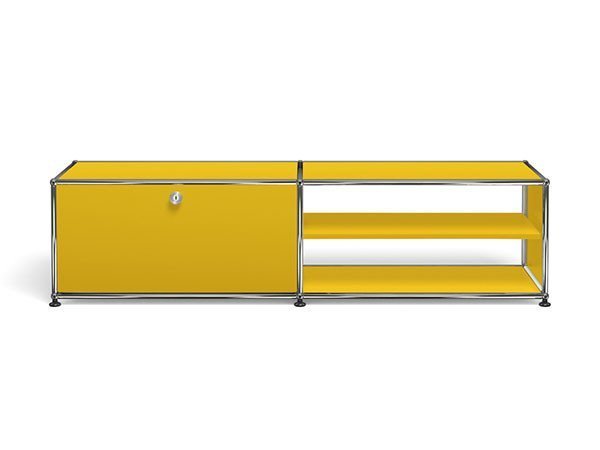 【ユーエスエム/USM / GOODS】のUSM Haller TV Board / USMハラー テレビボード W / D / H:1523 / 373 / 390mm ドロップダウンドア × 1、ディバイダーシェルフ × 1 インテリア・キッズ・メンズ・レディースファッション・服の通販 founy(ファニー) 　コレクション　Collection　シンプル　Simple　スタイリッシュ　Stylish　ニューヨーク　New York　ボックス　Box　おすすめ　Recommend　ホーム・キャンプ・アウトドア・お取り寄せ　Home,Garden,Outdoor,Camping Gear　家具・インテリア　Furniture　テレビボード・テレビ台　TV Stand　テレビボード　Tv Board　ゴールデンイエロー(海外取り寄せ)|ID: prp329100000002950 ipo3291000000030168478