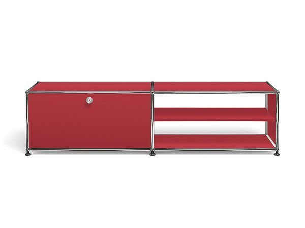 【ユーエスエム/USM / GOODS】のUSM Haller TV Board / USMハラー テレビボード W / D / H:1523 / 373 / 390mm ドロップダウンドア × 1、ディバイダーシェルフ × 1 インテリア・キッズ・メンズ・レディースファッション・服の通販 founy(ファニー) 　コレクション　Collection　シンプル　Simple　スタイリッシュ　Stylish　ニューヨーク　New York　ボックス　Box　おすすめ　Recommend　ホーム・キャンプ・アウトドア・お取り寄せ　Home,Garden,Outdoor,Camping Gear　家具・インテリア　Furniture　テレビボード・テレビ台　TV Stand　テレビボード　Tv Board　USM ルビーレッド(海外取り寄せ)|ID: prp329100000002950 ipo3291000000030168480