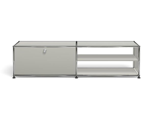 【ユーエスエム/USM / GOODS】のUSM Haller TV Board / USMハラー テレビボード W / D / H:1523 / 373 / 390mm ドロップダウンドア × 1、ディバイダーシェルフ × 1 インテリア・キッズ・メンズ・レディースファッション・服の通販 founy(ファニー) 　コレクション　Collection　シンプル　Simple　スタイリッシュ　Stylish　ニューヨーク　New York　ボックス　Box　おすすめ　Recommend　ホーム・キャンプ・アウトドア・お取り寄せ　Home,Garden,Outdoor,Camping Gear　家具・インテリア　Furniture　テレビボード・テレビ台　TV Stand　テレビボード　Tv Board　USM マットシルバー(海外取り寄せ)|ID: prp329100000002950 ipo3291000000030168502