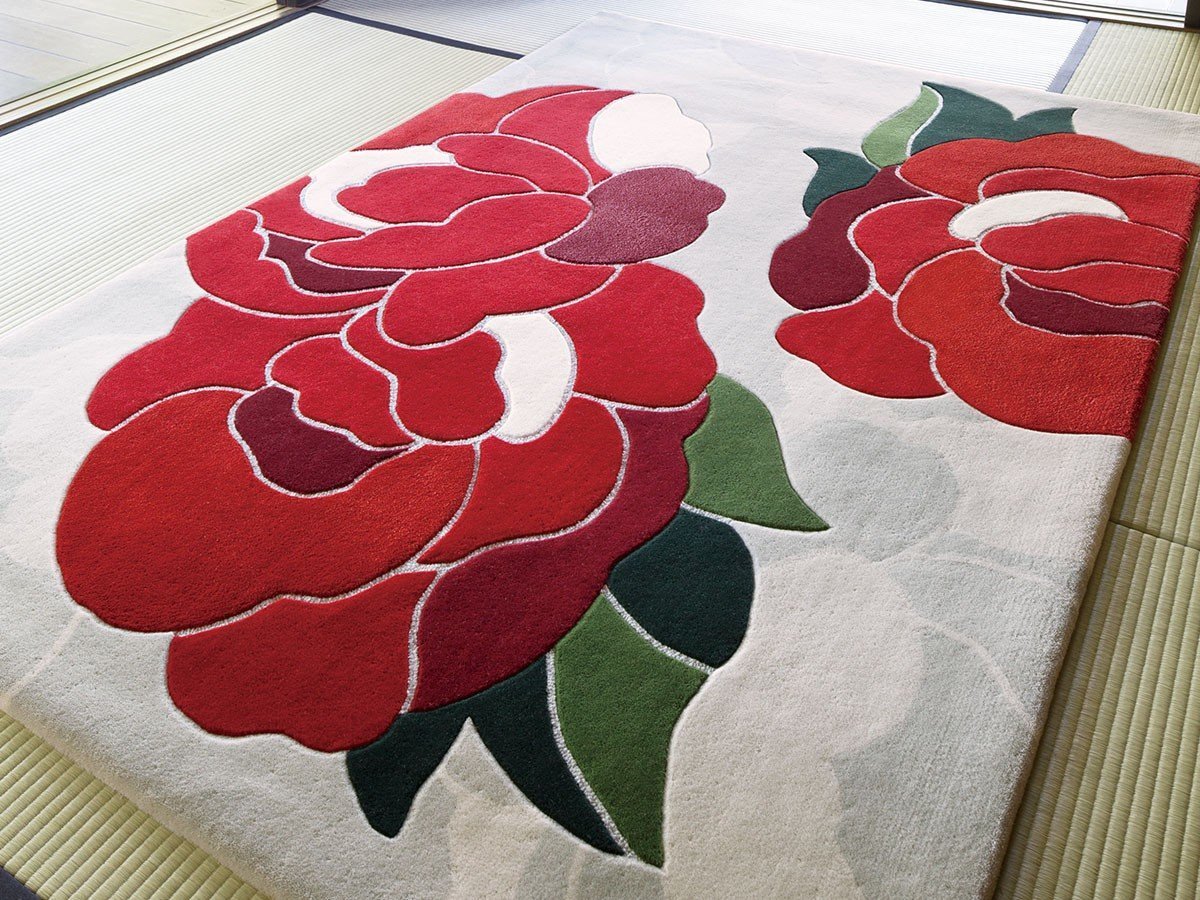 【山形緞通/Yamagata Dantsu / GOODS】のNEOCLASSIC LINE botan / 新古典ライン 牡丹 255 × 255cm インテリア・キッズ・メンズ・レディースファッション・服の通販 founy(ファニー) 　シルク　Silk, 100% Silk　モチーフ　Motif, Design Theme　ホーム・キャンプ・アウトドア・お取り寄せ　Home Living / Home & Lifestyle / Camping Gear / Outdoor Camping　家具・インテリア　Home Furniture & Interior. Stylish & Functional Living Spaces　その他 インテリア雑貨、家具　Home Decor & Furniture Extras　参考イメージ|ID: prp329100000003008 ipo3291000000030255575