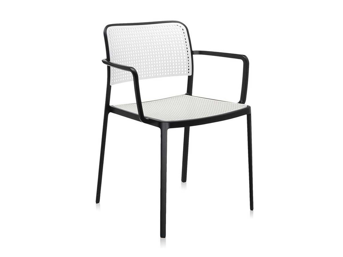 【カルテル/Kartell / GOODS】のAUDREY / オードリーアーム(ブラックフレーム) インテリア・キッズ・メンズ・レディースファッション・服の通販 founy(ファニー) 　送料無料　Free Shipping　アウトドア　Outdoor Clothing　ドット　Polka Dot, Dot Pattern　フレーム　Frame, Outline　ホーム・キャンプ・アウトドア・お取り寄せ　Home Living / Home & Lifestyle / Camping Gear / Outdoor Camping　家具・インテリア　Home Furniture & Interior. Stylish & Functional Living Spaces　チェア・椅子　Seating & Chairs　ダイニングチェア・木製チェア　Dining Chairs　ホワイト|ID: prp329100000003101 ipo3291000000036837549