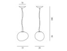 【フォスカリーニ/FOSCARINI / GOODS】のGregg Pendant / グレッグ ペンダント 寸法図(メディア)|ID: prp329100000003224 ipo3291000000033384789