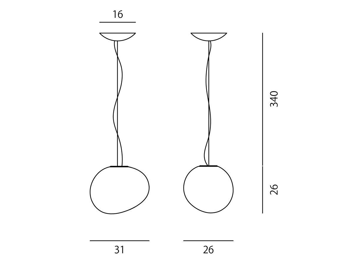 【フォスカリーニ/FOSCARINI / GOODS】のGregg Pendant / グレッグ ペンダント インテリア・キッズ・メンズ・レディースファッション・服の通販 founy(ファニー) 　送料無料　Free Shipping　アシンメトリー　Asymmetrical Style　ガラス　Glass, Glassware　ホーム・キャンプ・アウトドア・お取り寄せ　Home Living / Home & Lifestyle / Camping Gear / Outdoor Camping　家具・インテリア　Home Furniture & Interior. Stylish & Functional Living Spaces　ライト・照明　Lamps & Lighting Fixtures　ペンダントライト・吊り下げ照明　Pendant Light / Hanging Light Fixture　寸法図(メディア)|ID: prp329100000003224 ipo3291000000036472510
