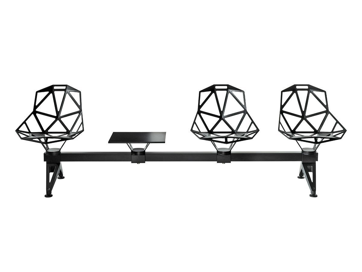 【マジス/MAGIS / GOODS】のCHAIR ONE PUBLIC SEATING SYSTEM 2 / チェア ワン パブリックシーティングシステム2 3シート + ミニテーブル + 4シートベース インテリア・キッズ・メンズ・レディースファッション・服の通販 founy(ファニー) 　テーブル　Table, Dining Table　ブラック|ID: prp329100000003338 ipo3291000000035323685