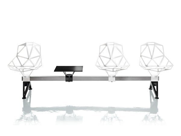 【マジス/MAGIS / GOODS】のCHAIR ONE PUBLIC SEATING SYSTEM 2 / チェア ワン パブリックシーティングシステム2 3シート + ミニテーブル + 4シートベース インテリア・キッズ・メンズ・レディースファッション・服の通販 founy(ファニー) 　テーブル　Table, Dining Table　ホワイト|ID: prp329100000003338 ipo3291000000035323687