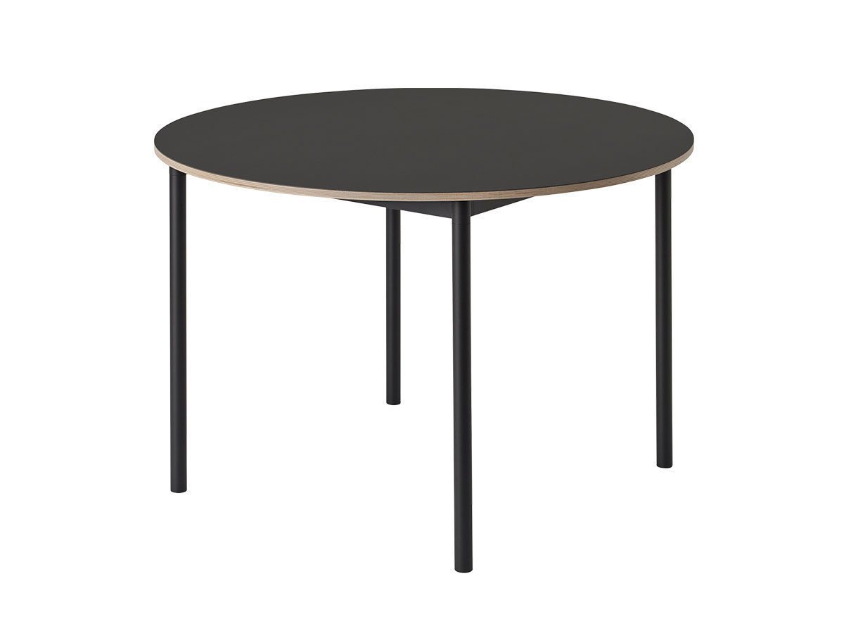 【ムート/MUUTO / GOODS】のBASE TABLE Φ110 / ベーステーブル(直径110cm) インテリア・キッズ・メンズ・レディースファッション・服の通販 founy(ファニー) 　アクリル　Acrylic　シンプル　Simple　テーブル　Table　フィット　Fit　フレーム　Flame　ラウンド　Round　ホーム・キャンプ・アウトドア・お取り寄せ　Home,Garden,Outdoor,Camping Gear　家具・インテリア　Furniture　テーブル　Table　ダイニングテーブル　Dining Table　ブラックリノリウム / プライウッド / ブラック|ID: prp329100000003353 ipo3291000000007897830