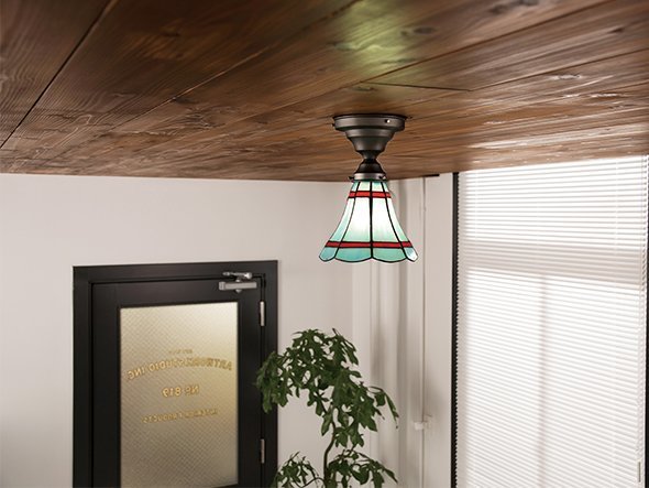 【フライミー ファクトリー/FLYMEe Factory / GOODS】のCUSTOM SERIES Basic Ceiling Lamp × Stained Glass Checker / カスタムシリーズ ベーシックシーリングランプ × ステンドグラス(チェッカー) インテリア・キッズ・メンズ・レディースファッション・服の通販 founy(ファニー) 　送料無料　Free Shipping　イエロー　Yellow　オレンジ　Orange　ハンド　Hand　ベーシック　Basic　ホーム・キャンプ・アウトドア・お取り寄せ　Home,Garden,Outdoor,Camping Gear　家具・インテリア　Furniture　ライト・照明　Lighting & Light Fixtures　シーリングライト　Ceiling Light　参考イメージ|ID: prp329100000003367 ipo3291000000031686674