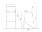 【杉山製作所/Sugiyama Seisakusho / GOODS】のfelice counter chair / フェリーチェ カウンターチェア 「座面高73cm」寸法図|ID: prp329100000003437 ipo3291000000033499524