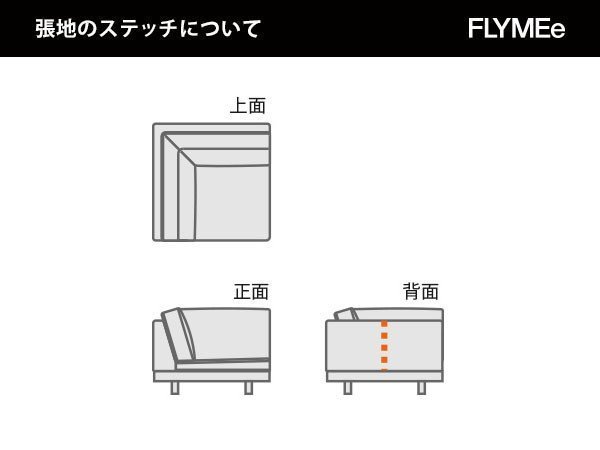 【マスターウォール/MASTERWAL / GOODS】のDANISH SOFA / デニッシュ ソファ コーナー9090 インテリア・キッズ・メンズ・レディースファッション・服の通販 founy(ファニー) 　クッション　Cushion　ホーム・キャンプ・アウトドア・お取り寄せ　Home,Garden,Outdoor,Camping Gear　家具・インテリア　Furniture　ソファー　Sofa　張地にレザーをご選択の場合、上図の赤点線の位置にステッチが入ります。|ID: prp329100000003553 ipo3291000000030180598