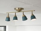 【フライミー ファクトリー/FLYMEe Factory / GOODS】のCUSTOM SERIES 4 Ceiling Lamp × Petit Steel / カスタムシリーズ 4灯シーリングランプ × スチール(プチ) 器具本体:ゴールド、シェード:ディープグリーン|ID: prp329100000003611 ipo3291000000030241134