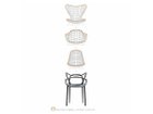 【カルテル/Kartell / GOODS】のMASTERS STOOL / マスターズスツール ハイ75 特徴的な背もたれは、アルネ・ヤコブセンの「セブンチェア」、エーロ・サーリネンの「チューリップアームチ|ID: prp329100000003710 ipo3291000000030236246
