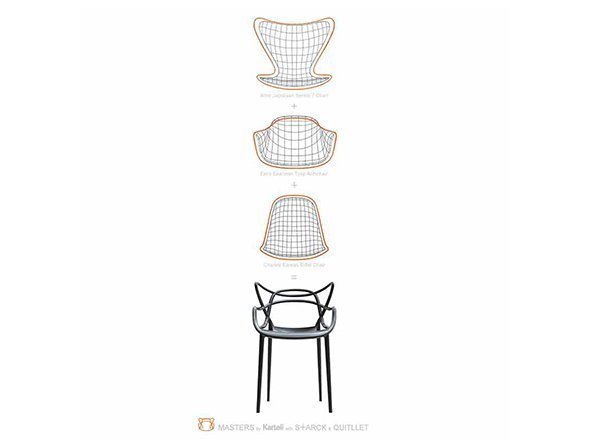 【カルテル/Kartell / GOODS】のMASTERS STOOL / マスターズスツール ハイ75 インテリア・キッズ・メンズ・レディースファッション・服の通販 founy(ファニー) 　送料無料　Free Shipping　アウトドア　Outdoor　チューリップ　Tulip　軽量　Lightweight　特徴的な背もたれは、アルネ・ヤコブセンの「セブンチェア」、エーロ・サーリネンの「チューリップアームチ|ID: prp329100000003710 ipo3291000000030236246