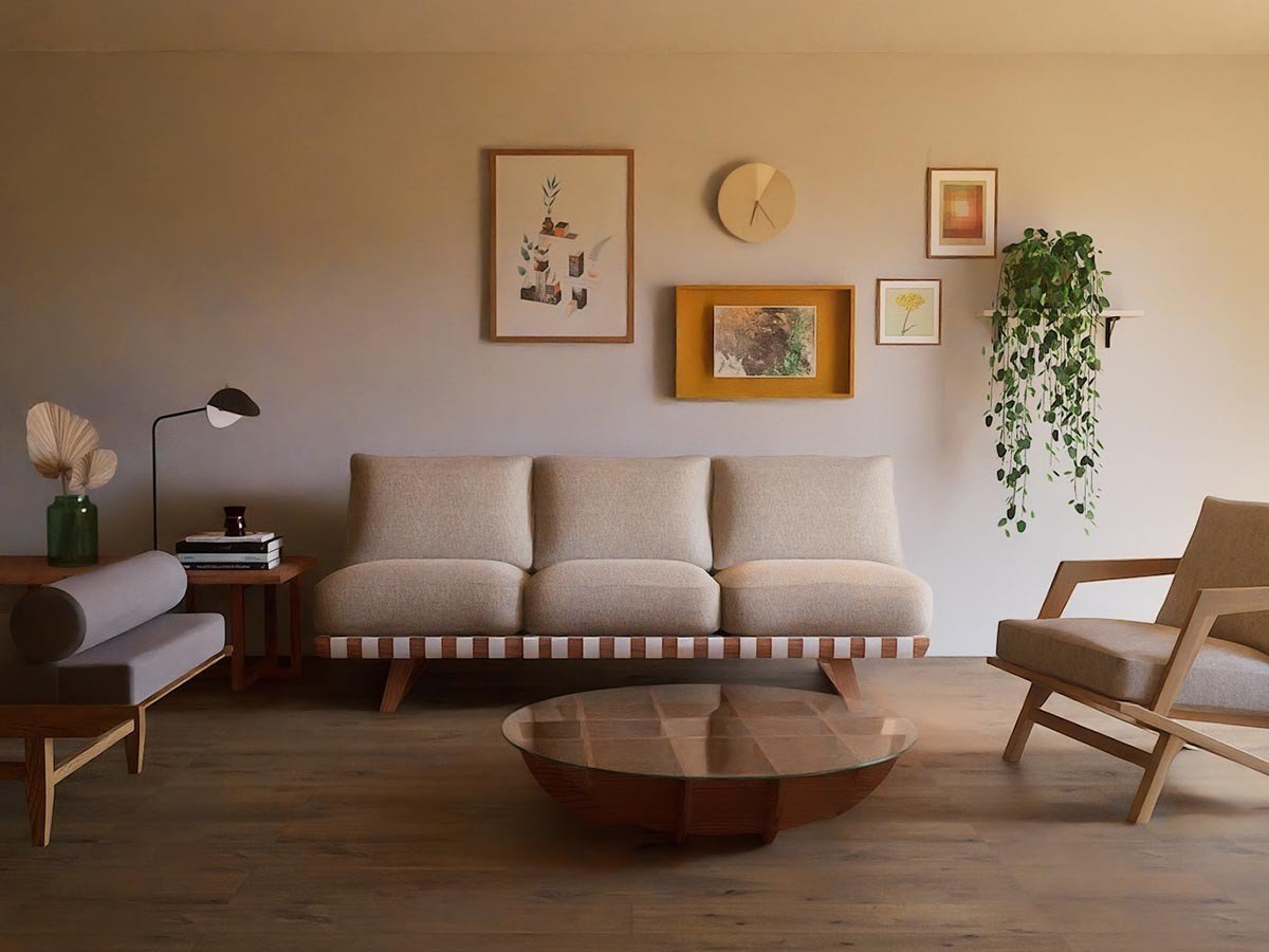 【アジム/AJIM / GOODS】のbalsa sofa 3p / バルサ ソファ 3人掛け インテリア・キッズ・メンズ・レディースファッション・服の通販 founy(ファニー) 　シンプル　Simple, Minimal　フレーム　Frame, Outline　リゾート　Resort, Vacation Style　ホーム・キャンプ・アウトドア・お取り寄せ　Home Living / Home & Lifestyle / Camping Gear / Outdoor Camping　家具・インテリア　Home Furniture & Interior. Stylish & Functional Living Spaces　ソファー　Couches & Sofas　張地:RV 5910(ランク 4)、フレーム:センダン、テープ:ホワイト|ID: prp329100000003722 ipo3291000000032686996