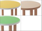 【フライミープティ/FLYMEe petit / GOODS】のKids Table / キッズテーブル ラウンド #6622 天板カラーは「イエロー」、「ナチュラル」、「グリーン」の3色からお選びいただけます。|ID:prp329100000003792