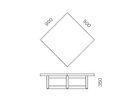 【リアルスタイル/REAL STYLE / GOODS】のBERDEN living table / バーデン リビングテーブル 寸法図(90 × 90cm)|ID:prp329100000003939