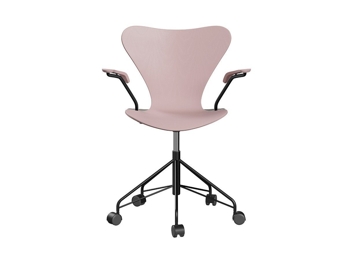 【フリッツ ハンセン/FRITZ HANSEN / GOODS】のSERIES 7 / セブンチェア アームチェア キャスター付き回転ベース 3217 インテリア・キッズ・メンズ・レディースファッション・服の通販 founy(ファニー) 　ウッド　Wooden Design　キャップ　Cap, Baseball Cap　シェイプ　Shape, Slim Fit　シルク　Silk, 100% Silk　フォルム　Silhouette, Form　送料無料　Free Shipping　おすすめ　Recommended / Our Picks　ホーム・キャンプ・アウトドア・お取り寄せ　Home Living / Home & Lifestyle / Camping Gear / Outdoor Camping　家具・インテリア　Home Furniture & Interior. Stylish & Functional Living Spaces　チェア・椅子　Seating & Chairs　アームチェア・アクセントチェア　Armchairs & Accent Chairs　ホーム・キャンプ・アウトドア・お取り寄せ　Home Living / Home & Lifestyle / Camping Gear / Outdoor Camping　家具・インテリア　Home Furniture & Interior. Stylish & Functional Living Spaces　チェア・椅子　Seating & Chairs　オフィスチェア・在宅ワーク用チェア　Office & Desk Chairs　シェル / アーム:カラードアッシュ / ペールローズ、フレーム:ブラック、キャスターキャップ:ブラ|ID: prp329100000003942 ipo3291000000030191991