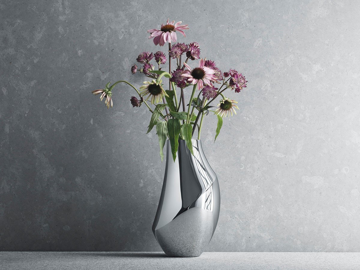 【ジョージ ジェンセン/GEORG JENSEN / GOODS】のFLORA VASE M / フローラ ヴェース M インテリア・キッズ・メンズ・レディースファッション・服の通販 founy(ファニー) 　送料無料　Free Shipping　フォルム　Silhouette, Form　フラワー　Flower, Floral　モダン　Modern, Contemporary　ホーム・キャンプ・アウトドア・お取り寄せ　Home Living / Home & Lifestyle / Camping Gear / Outdoor Camping　家具・インテリア　Home Furniture & Interior. Stylish & Functional Living Spaces　その他 インテリア雑貨、家具　Home Decor & Furniture Extras　-|ID: prp329100000003962 ipo3291000000030238201