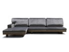 【マスターウォール/MASTERWAL / GOODS】のDANISH SOFA / デニッシュ ソファ 3シーター180 + ワンアームカウチ90 張地:ルクソール スチール(ファブリック3)、フレーム:ウォールナット、カウチ:右カウチ|ID: prp329100000003972 ipo3291000000030179826