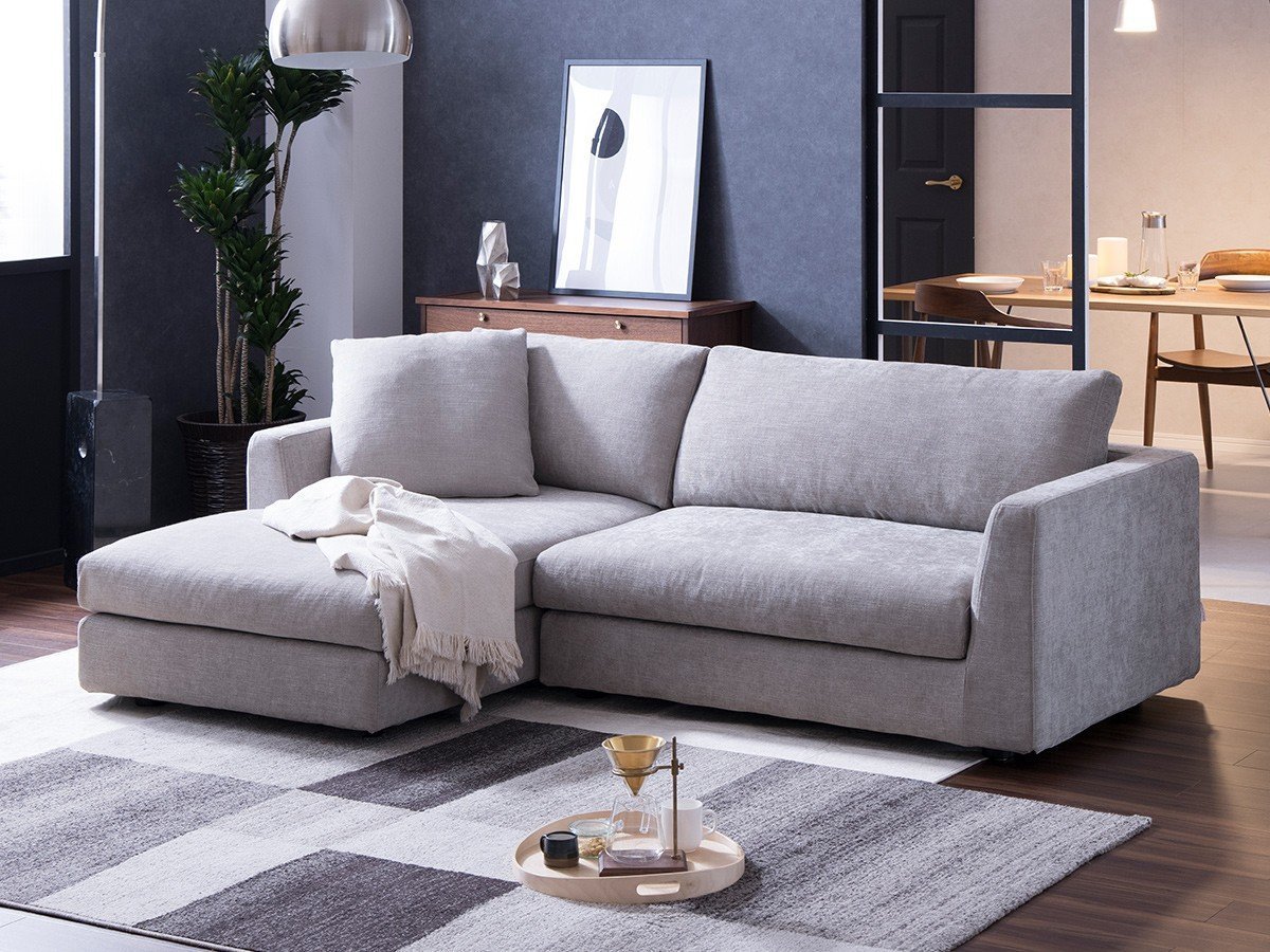【リラックス フォーム/RELAX FORM / GOODS】のDEPALA II COUCH SOFA / デパラ2 カウチソファ インテリア・キッズ・メンズ・レディースファッション・服の通販 founy(ファウニー) 　クッション　Cushion, Throw Pillow　シンプル　Simple, Minimal　フェザー　Feather, Feather Detail　フォーム　Form　定番　Standard, Basic Item　ホーム・キャンプ・アウトドア・お取り寄せ　Home Living / Home & Lifestyle / Camping Gear / Outdoor Camping　家具・インテリア　Home Furniture & Interior. Stylish & Functional Living Spaces　ソファー　Couches & Sofas　カウチソファ・シェーズロング　Chaise Lounge Sofas　張地:A48 ステングレー、カウチ位置:右カウチ|ID: prp329100000004130 ipo3291000000037082217