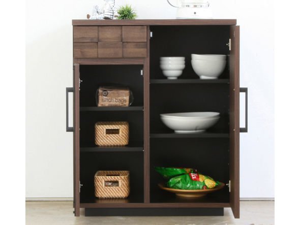 【フライミールーム/FLYMEe Room / GOODS】のCOUNTER / カウンター 幅70cm f1146 インテリア・キッズ・メンズ・レディースファッション・服の通販 founy(ファニー) 　コンパクト　Compact, Small Size　ホーム・キャンプ・アウトドア・お取り寄せ　Home Living / Home & Lifestyle / Camping Gear / Outdoor Camping　キッチン・ダイニング　Kitchen & Dining Essentials. Stylish & Functional Tableware　キッチン収納　Kitchen Storage　キッチン収納・食器棚・レンジ台　Kitchen Cabinet　左右にたっぷりと収納できます。左側は高級感ある高級感あるダークグレーのガラス扉です。お気に入りの食器|ID: prp329100000004228 ipo3291000000036842734