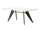 【ヴィトラ/Vitra / GOODS】のEM Table / EM ターブル HPL 天板:アイボリー、脚部:ディープブラック、サイズ:幅200cm|ID:prp329100000004255