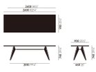 【ヴィトラ/Vitra / GOODS】のEM Table / EM ターブル HPL 寸法図「幅240 / 260cm」|ID:prp329100000004255