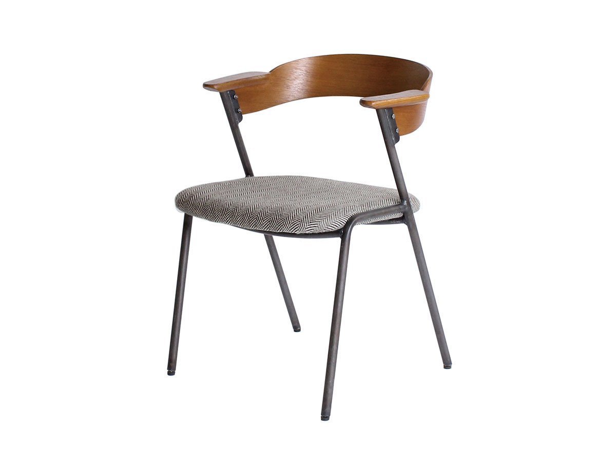 【アデペシュ/a.depeche / GOODS】のdanis short arm chair / ダニス ショートアームチェア インテリア・キッズ・メンズ・レディースファッション・服の通販 founy(ファニー) 　ショート　Short　シンプル　Simple　バランス　Balance　ビンテージ　Vintage　ファブリック　Fabric　フレーム　Flame　ホーム・キャンプ・アウトドア・お取り寄せ　Home,Garden,Outdoor,Camping Gear　家具・インテリア　Furniture　チェア・椅子　Chair　ダイニングチェア　Dining Chair　ホーム・キャンプ・アウトドア・お取り寄せ　Home,Garden,Outdoor,Camping Gear　家具・インテリア　Furniture　チェア・椅子　Chair　アームチェア　Armchair　フレームブラウン、張地:ヘリンボーンチャコールグレー|ID: prp329100000004272 ipo3291000000030248091