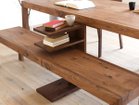 【ヒラシマ/HIRASHIMA / GOODS】のCARAMELLA Bench W / カラメッラ ベンチ W 同シリーズの「サイドテーブル 025」を、ベンチの座面に天板を重ねるように設置すると、ベンチにさりげ|ID: prp329100000004284 ipo3291000000030219170