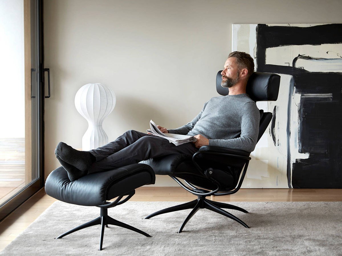 【ストレスレス/Stressless / GOODS】のStressless Tokyo Star with adjustable headrest / ストレスレス トーキョー スター ヘッドレスト付ローバック Mサイズ 人気、トレンドファッション・服の通販 founy(ファニー) 　クッション　Cushion　コンパクト　Compact　シンプル　Simple　スプリング　Spring　フィット　Fit　モダン　Modern　冬　Winter　ホーム・キャンプ・アウトドア・お取り寄せ　Home,Garden,Outdoor,Camping Gear　家具・インテリア　Home Furniture & Interior. Stylish & Functional Living Spaces　チェア・椅子　Chair　リクライニングチェア　Recliner Chair　other-6|ID: prp329100000004357 ipo3291000000031489731