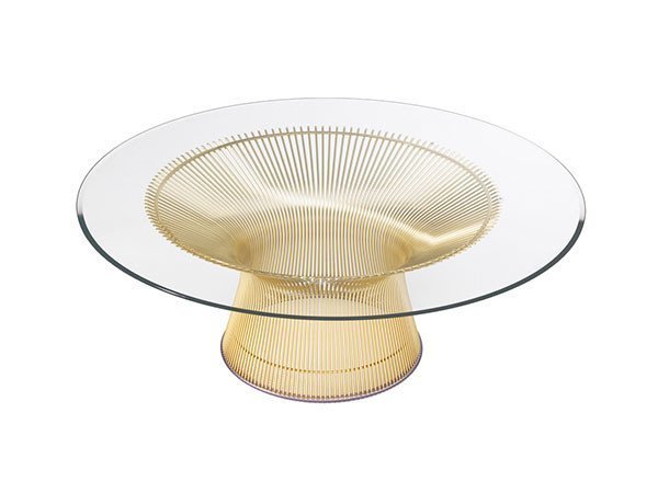 【ノル/Knoll / GOODS】のPlatner Collection Coffee Table / プラットナーコレクション コーヒーテーブル インテリア・キッズ・メンズ・レディースファッション・服の通販 founy(ファニー) 　エレガント 上品　Elegant　ガラス　Glass, Glassware　コレクション　Collection, Seasonal Line　シンプル　Simple, Minimal　テーブル　Table, Dining Table　フレーム　Frame, Outline　モダン　Modern, Contemporary　ワイヤー　Wire, Wired Bra　ホーム・キャンプ・アウトドア・お取り寄せ　Home Living / Home & Lifestyle / Camping Gear / Outdoor Camping　家具・インテリア　Home Furniture & Interior. Stylish & Functional Living Spaces　テーブル　Dining, Coffee & Side Tables　ローテーブル・センターテーブル　Coffee & Center Tables　天板:クリアガラス、脚部:ゴールドプレート|ID: prp329100000004430 ipo3291000000036860445