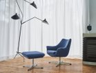 【フライミー ノワール/FLYMEe Noir / GOODS】のOTTOMAN / オットマン n5982 張地:フィル ネイビー(Cランク)、脚部シルバー|ID: prp329100000004489 ipo3291000000030246642