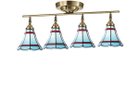【フライミー ファクトリー/FLYMEe Factory / GOODS】のCUSTOM SERIES 4 Ceiling Lamp × Stained Glass Maribu / カスタムシリーズ 4灯シーリングランプ × ステンドグラス(マリブ) 器具本体:ゴールド、シェード:ブルー|ID: prp329100000004605 ipo3291000000033430041