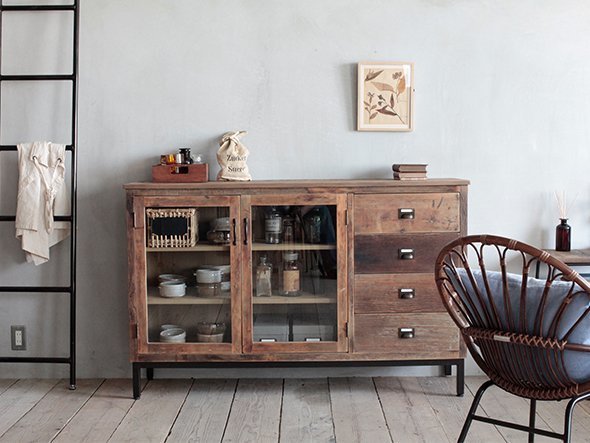 【ノットアンティークス/knot antiques / CRASH GATE / GOODS】のBABEL SIDE CABINET / バベル サイドキャビネット 高さ94cm(ガラス戸) 人気、トレンドファッション・服の通販 founy(ファニー) 　ガラス　Glass　シンプル　Simple　ヴィンテージ　Vintage　ホーム・キャンプ・アウトドア・お取り寄せ　Home,Garden,Outdoor,Camping Gear　家具・インテリア　Home Furniture & Interior. Stylish & Functional Living Spaces　収納家具・キャビネット　Storage Furniture　キャビネット　Cabinet　ホーム・キャンプ・アウトドア・お取り寄せ　Home,Garden,Outdoor,Camping Gear　家具・インテリア　Home Furniture & Interior. Stylish & Functional Living Spaces　収納家具・キャビネット　Storage Furniture　サイドボード　Sideboard　other-3|ID: prp329100000004674 ipo3291000000031543962
