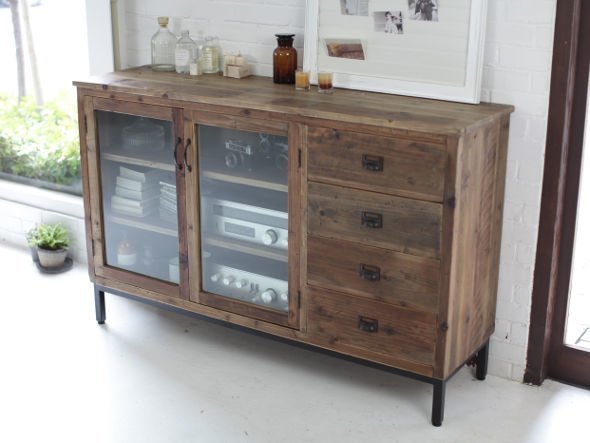 【ノットアンティークス/knot antiques / CRASH GATE / GOODS】のBABEL SIDE CABINET / バベル サイドキャビネット 高さ94cm(ガラス戸) 人気、トレンドファッション・服の通販 founy(ファニー) 　ガラス　Glass　シンプル　Simple　ヴィンテージ　Vintage　ホーム・キャンプ・アウトドア・お取り寄せ　Home,Garden,Outdoor,Camping Gear　家具・インテリア　Home Furniture & Interior. Stylish & Functional Living Spaces　収納家具・キャビネット　Storage Furniture　キャビネット　Cabinet　ホーム・キャンプ・アウトドア・お取り寄せ　Home,Garden,Outdoor,Camping Gear　家具・インテリア　Home Furniture & Interior. Stylish & Functional Living Spaces　収納家具・キャビネット　Storage Furniture　サイドボード　Sideboard　other-5|ID: prp329100000004674 ipo3291000000031543964