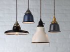 【フライミー ファクトリー/FLYMEe Factory / GOODS】のCUSTOM SERIES Basic Pendant Light × Petit Steel / カスタムシリーズ ベーシックペンダントライト(口金E17) × スチール(プチ) 中央左:本商品(器具本体:ビンテージメタル、シェード:ディープブルー)|ID: prp329100000004678 ipo3291000000030240045