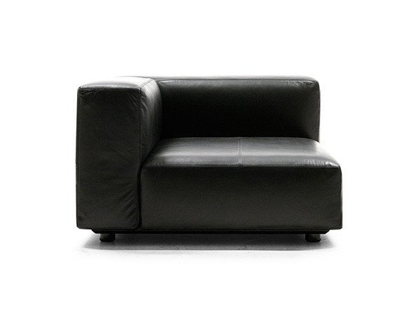 【マスターウォール/MASTERWAL / GOODS】のCOMPOSIT SYSTEM SOFA / コンポジット システムソファ ワンアーム100 インテリア・キッズ・メンズ・レディースファッション・服の通販 founy(ファニー) 　クッション　Cushion　フラット　Flat　リラックス　Relax　ホーム・キャンプ・アウトドア・お取り寄せ　Home,Garden,Outdoor,Camping Gear　家具・インテリア　Furniture　ソファー　Sofa　張地:エムエフロール 0033ブラック(レザー7)、アーム位置:右アーム|ID: prp329100000004681 ipo3291000000030180726