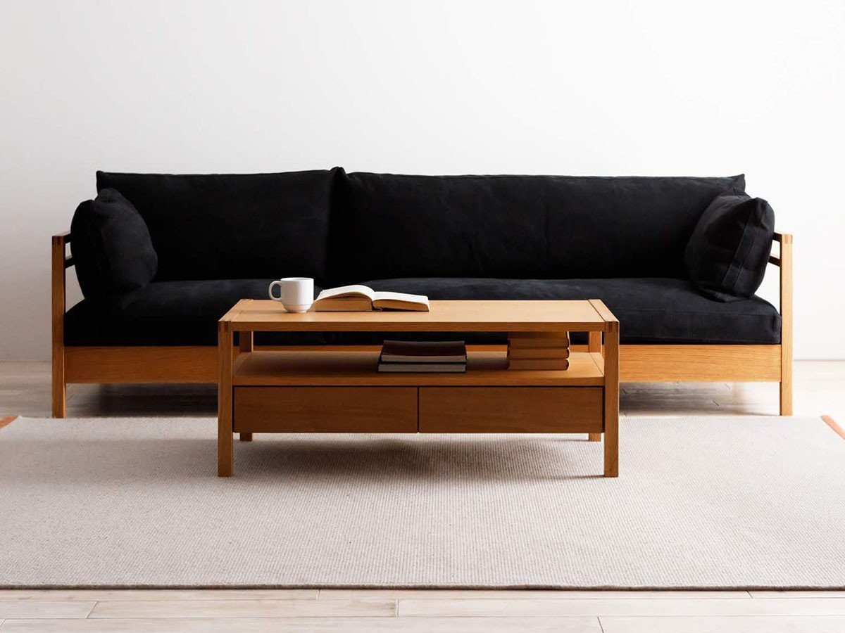 【広松木工/Hiromatsu Furniture / GOODS】のRIPOSO / リポーゾ ソファ 217 インテリア・キッズ・メンズ・レディースファッション・服の通販 founy(ファニー) 　ヴィンテージ　Vintage Style　クッション　Cushion, Throw Pillow　ファブリック　Fabric, Textile　フレーム　Frame, Outline　ルーズ　Loose, Oversized　ホーム・キャンプ・アウトドア・お取り寄せ　Home Living / Home & Lifestyle / Camping Gear / Outdoor Camping　家具・インテリア　Home Furniture & Interior. Stylish & Functional Living Spaces　その他 インテリア雑貨、家具　Home Decor & Furniture Extras　張地:ブラック / BK(ピエトラ)、フレーム:オーク|ID: prp329100000004787 ipo3291000000030200594
