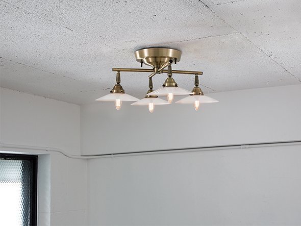 【フライミー ファクトリー/FLYMEe Factory / GOODS】のCUSTOM SERIES 4 Cross Ceiling Lamp × Trans Jam / カスタムシリーズ 4灯クロスシーリングランプ × トランス(ジャム) 人気、トレンドファッション・服の通販 founy(ファニー) 　送料無料　Free Shipping　ガラス　Glass, Glassware　シンプル　Simple, Minimal　フォルム　Silhouette, Form　台形　A-Line, Trapezoid Shape　ホーム・キャンプ・アウトドア・お取り寄せ　Home Living / Home & Lifestyle / Camping Gear / Outdoor Camping　家具・インテリア　Home Furniture & Interior. Stylish & Functional Living Spaces　ライト・照明　Lamps & Lighting Fixtures　シーリングライト・天井照明　Ceiling Light / Flush Mount Light　other-2|ID: prp329100000004846 ipo3291000000031540113