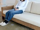 【カジャ/KAJA / GOODS】のFARGO Omi Sofa / ファーゴ オミソファ 3人掛け 人気、トレンドファッション・服の通販 founy(ファニー) フレーム Frame, Outline リゾート Resort, Vacation Style リラックス Relax, Relaxed Fit リーフ Leaf, Botanical Leaf ホーム・キャンプ・アウトドア・お取り寄せ Home Living / Home & Lifestyle / Camping Gear / Outdoor Camping 家具・インテリア Home Furniture & Interior. Stylish & Functional Living Spaces ソファー Couches & Sofas thumbnail 見た目にもリラックス感のあるシートは、高さを抑えたゆったりとした座り心地。|ID: prp329100000004858 ipo3291000000037004272