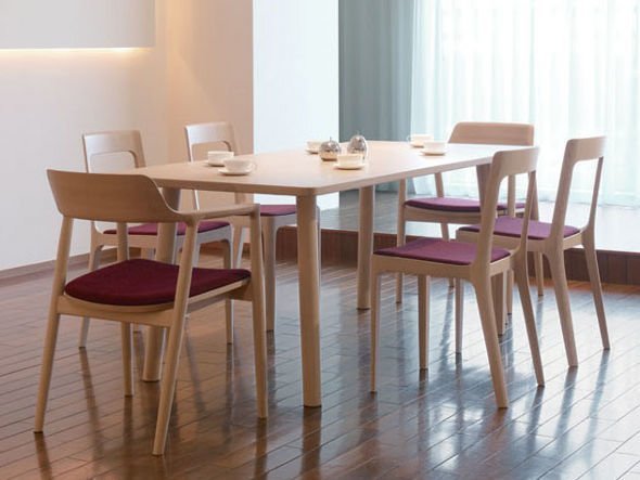 【ヒロシマ/HIROSHIMA / GOODS】のExtension Dining Table / 伸長式ダイニングテーブル(ビーチ) インテリア・キッズ・メンズ・レディースファッション・服の通販 founy(ファニー) 　シンプル　Simple　テーブル　Table　ビーチ　Beach　フォルム　Form　ホーム・キャンプ・アウトドア・お取り寄せ　Home,Garden,Outdoor,Camping Gear　家具・インテリア　Home Furniture & Interior. Stylish & Functional Living Spaces　テーブル　Table　ダイニングテーブル　Dining Table　|ID: prp329100000004897 ipo3291000000032365009