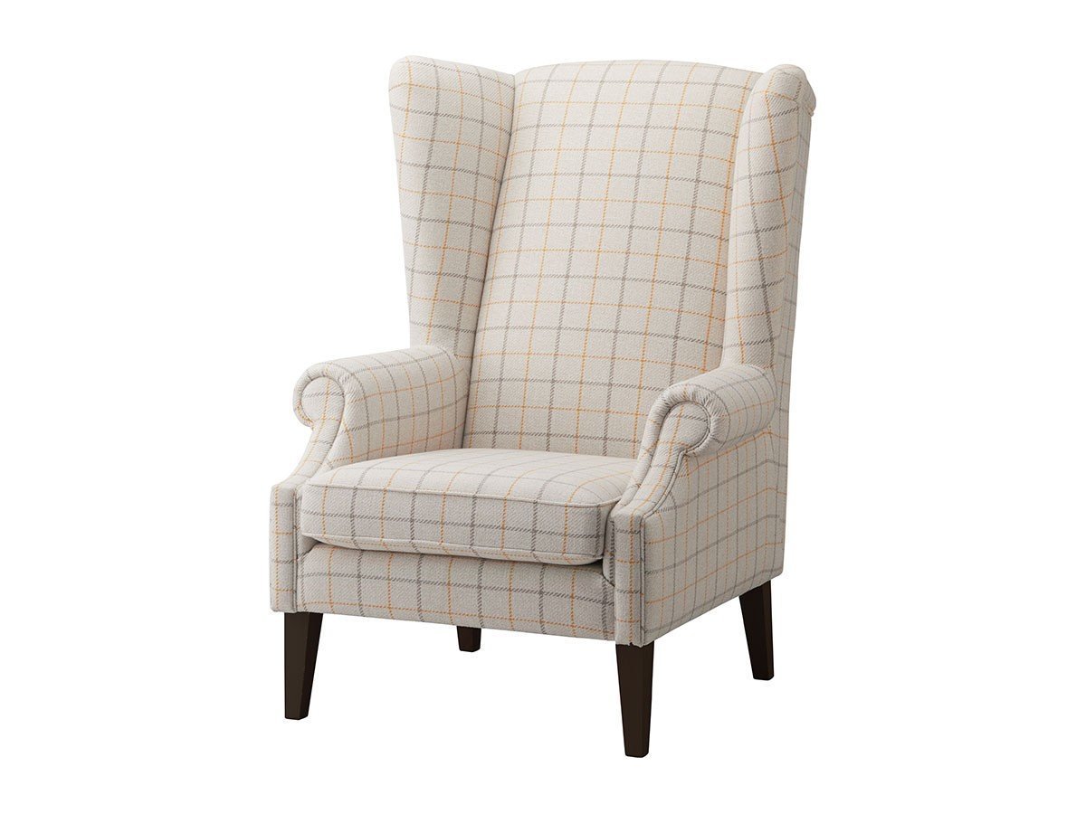 【フライミー ブラン/FLYMEe Blanc / GOODS】のLOUNGE CHAIR / ウイングバックチェア n5929 インテリア・キッズ・メンズ・レディースファッション・服の通販 founy(ファニー) 　クラシカル　Classical, Vintage-Inspired　シンプル　Simple, Minimal　スマート　Smart, Elegant　フォルム　Silhouette, Form　モダン　Modern, Contemporary　エレガント 上品　Elegant　ホーム・キャンプ・アウトドア・お取り寄せ　Home Living / Home & Lifestyle / Camping Gear / Outdoor Camping　家具・インテリア　Home Furniture & Interior. Stylish & Functional Living Spaces　チェア・椅子　Seating & Chairs　ラウンジチェア・リクライナー　Lounge Chairs / Recliners　張地:リコ ナチュラル(Dランク)、脚部ダークブラウン|ID: prp329100000004943 ipo3291000000034971688