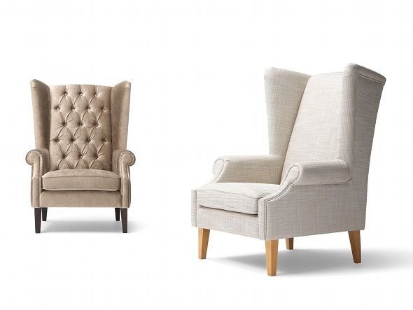 【フライミー ブラン/FLYMEe Blanc / GOODS】のLOUNGE CHAIR / ウイングバックチェア n5929 インテリア・キッズ・メンズ・レディースファッション・服の通販 founy(ファニー) 　クラシカル　Classical, Vintage-Inspired　シンプル　Simple, Minimal　スマート　Smart, Elegant　フォルム　Silhouette, Form　モダン　Modern, Contemporary　エレガント 上品　Elegant　ホーム・キャンプ・アウトドア・お取り寄せ　Home Living / Home & Lifestyle / Camping Gear / Outdoor Camping　家具・インテリア　Home Furniture & Interior. Stylish & Functional Living Spaces　チェア・椅子　Seating & Chairs　ラウンジチェア・リクライナー　Lounge Chairs / Recliners　張地:|ID: prp329100000004943 ipo3291000000034971690