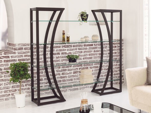 【フライミー ノワール/FLYMEe Noir / GOODS】のGLASS LACK W120 / ガラスラック 幅120cm m77188 インテリア・キッズ・メンズ・レディースファッション・服の通販 founy(ファニー) 　ガラス　Glass　フレーム　Flame　ホーム・キャンプ・アウトドア・お取り寄せ　Home,Garden,Outdoor,Camping Gear　家具・インテリア　Furniture　収納家具・キャビネット　Storage Furniture　ラック・シェルフ　Rack Shelf　|ID: prp329100000004997 ipo3291000000030191717