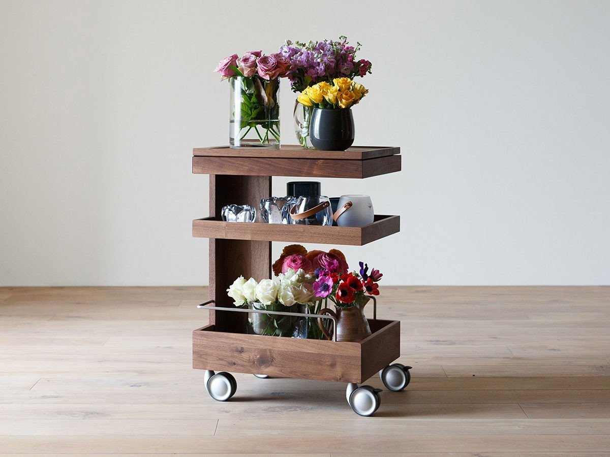 【ヒラシマ/HIRASHIMA / GOODS】のCARAMELLA Wagon 035 / カラメッラ ワゴン 035 インテリア・キッズ・メンズ・レディースファッション・服の通販 founy(ファニー) 　皿　Plate, Dish　テーブル　Table, Dining Table　デスク　Desk, Work Desk　フレーム　Frame, Outline　ホーム・キャンプ・アウトドア・お取り寄せ　Home Living / Home & Lifestyle / Camping Gear / Outdoor Camping　家具・インテリア　Home Furniture & Interior. Stylish & Functional Living Spaces　収納家具・キャビネット　Storage Furniture　チェストワゴン・移動式収納　Mobile Wagon　ウッド:ウォールナット|ID: prp329100000005028 ipo3291000000036700992