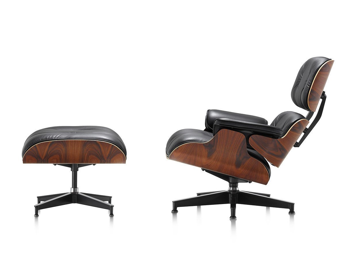 【ハーマンミラー/Herman Miller / GOODS】のEames Lounge Chair&Ottoman / イームズラウンジチェア&オットマン ブラック皮革 インテリア・キッズ・メンズ・レディースファッション・服の通販 founy(ファニー) 　クラシック　Classic　ニューヨーク　New York　エレガント 上品　Elegant　人気　Popularity　ホーム・キャンプ・アウトドア・お取り寄せ　Home,Garden,Outdoor,Camping Gear　家具・インテリア　Furniture　チェア・椅子　Chair　ラウンジチェア　Lounge Chair　ホーム・キャンプ・アウトドア・お取り寄せ　Home,Garden,Outdoor,Camping Gear　家具・インテリア　Furniture　チェア・椅子　Chair　リクライニングチェア　Recliner Chair　ウッド:サントスパリサンダー|ID: prp329100000005044 ipo3291000000030229369